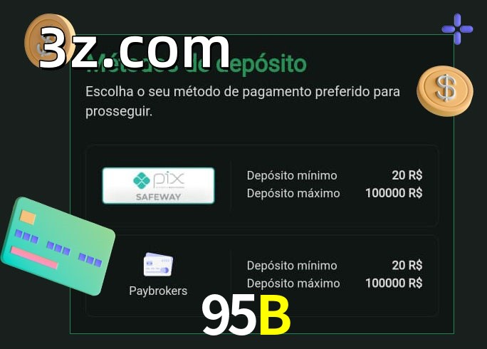 O cassino 95Bbet oferece uma grande variedade de métodos de pagamento